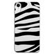 Чехол прозрачный Print Zebra для iPhone XR
