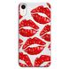 Чехол прозрачный Print Love Kiss для iPhone XR Lips купить