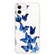 Чохол прозорий Print Butterfly with MagSafe для iPhone 11 Butterfly Blue купити