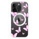 Чохол прозорий Print Butterfly with MagSafe для iPhone 16e | 17e Light Pink
