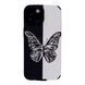 Чехол Ribbed Case для iPhone 15 Big Butterfly Black/White - ash-mobile.com.ua - фото 1