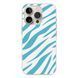 Чохол прозорий Print Animal Blue with MagSafe для iPhone 17 PRO MAX Zebra