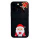Чохол Black varnish Print NEW YEAR для iPhone 15 Plus Santa Claus and Deer