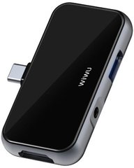 Перехідник для Macbook USB-C хаб WIWU T5 Pro 4 in 1 Black купити