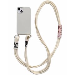 Чехол TPU two straps California Case для iPhone 13 Antique White