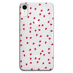 Чохол прозорий Print Love Kiss для iPhone XR More Hearts купити