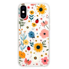 Чохол прозорий Print Flower with MagSafe для iPhone X | XS Sunflower купити