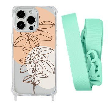 Чохол прозорий з ремінцем Print Leaves для iPhone X | XS Flowerpot/Avocado - ash-mobile.com.ua - фото 1