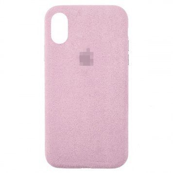 Чехол Alcantara Full для iPhone X | XS Pink Sand - ash-mobile.com.ua - фото 1