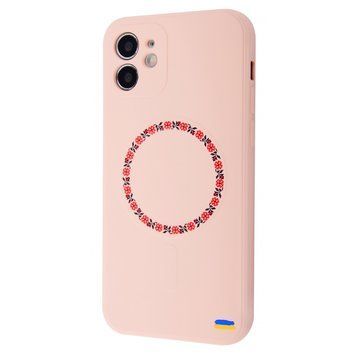 Чохол WAVE Ukraine Edition Case with MagSafe для iPhone 11 Vyshyvanka Circle Pink Sand - ash-mobile.com.ua - фото 1