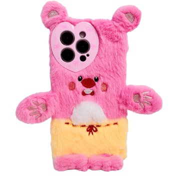 Чехол Cute Rabbit Plush Case для iPhone 14 Plus Pink - ash-mobile.com.ua - фото 1