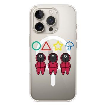 Чохол прозорий Print SQUID GAME with MagSafe для iPhone 16e | 17e Soldiers - ash-mobile.com.ua - фото 1