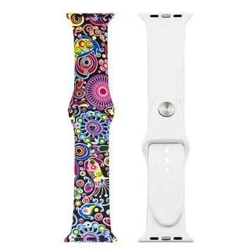 Ремешок Picture для Apple Watch 42mm | 44mm | 45mm | 46mm | 49mm Floral Blue - ash-mobile.com.ua - фото 1