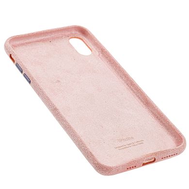 Чохол Alcantara Full для iPhone X | XS Pink Sand купити