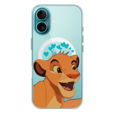 Чохол прозорий Print Lion King with MagSafe для iPhone 17 Air Simba Love Blue