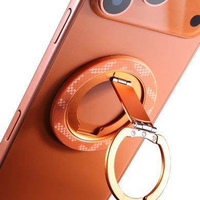 Магнитное кольцо-держатель MagSafe Multi-Stand с функцией подставки Orange - ash-mobile.com.ua - фото 3