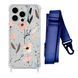 Чехол прозрачный с ремешком Print Flower для iPhone X | XS Floral Dream/Midnight Blue