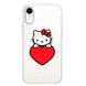Чехол прозрачный Print Hello Kitty with MagSafe для iPhone XR Love купить