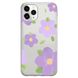 Чехол прозрачный Print Flower Color для iPhone 12 PRO MAX Purple купить