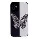 Чехол Ribbed Case для iPhone 12 Mini Big Butterfly Black/White купить