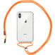 Чохол Crossbody Transparent на шнурку для iPhone X | XS Orange купити