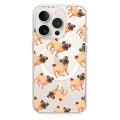 Чехол прозрачный Print Animals with MagSafe для iPhone 11 PRO Pug купить