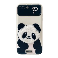 Чохол з закритою камерою для iPhone 7 Plus | 8 Plus Panda Biege купити