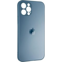 Чохол скляний з мікрофіброю для iPhone 12 PRO MAX Blue купити