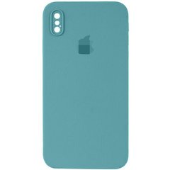 Чохол Silicone Case FULL+Camera Square для iPhone X | XS Sea Blue купити