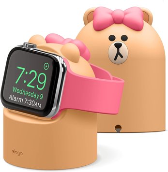 Подставка Line Friends для зарядки Apple Watch Bear Girl - ash-mobile.com.ua - фото 1