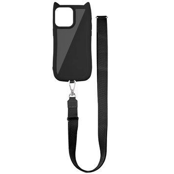 Чехол Cat with Straps для iPhone 16 PRO MAX Black - ash-mobile.com.ua - фото 1