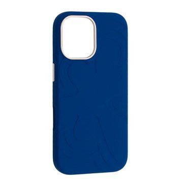 Чохол Flower Liquid Silicone Case with MagSafe для iPhone 16 PRO MAX Quiet Blue - ash-mobile.com.ua - фото 1