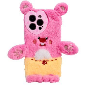 Чохол Cute Rabbit Plush Case для iPhone 15 Pink - ash-mobile.com.ua - фото 1
