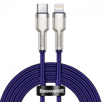 Кабель Baseus Cafule Metal Type-C to Lightning PD 20W (2m) Purple - ash-mobile.com.ua - фото 1