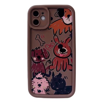 Чохол Pets Case для iPhone 12 Dogs Brown - ash-mobile.com.ua - фото 1