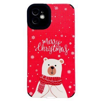 Чехол Ribbed Case для iPhone 15 Merry Christmas Red - ash-mobile.com.ua - фото 1