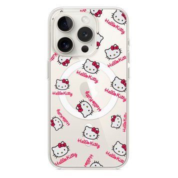Чохол прозорий Print Hello Kitty with MagSafe для iPhone 11 PRO Head Red - ash-mobile.com.ua - фото 1