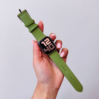 Ремінець New Hermes Leather для Apple Watch 42mm | 44mm | 45mm | 49mm Black