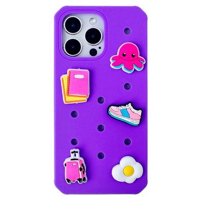Чохол Crocsі Case + 3шт Jibbitz для iPhone 11 Purple купити