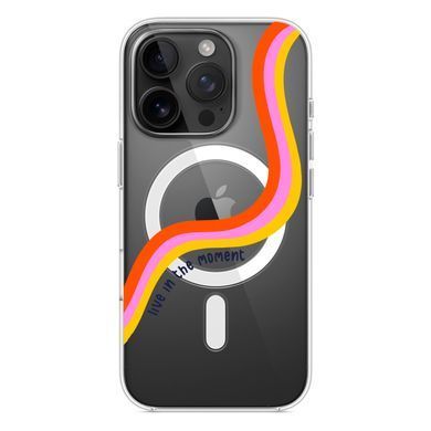 Чехол прозрачный Print Mood swings with MagSafe для iPhone 17 PRO Live in the moment