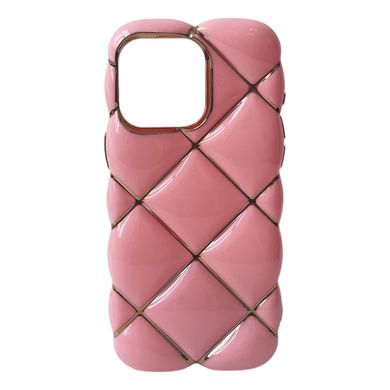 Чехол Дутый ромбик для iPhone 15 PRO Pink - ash-mobile.com.ua - фото 1