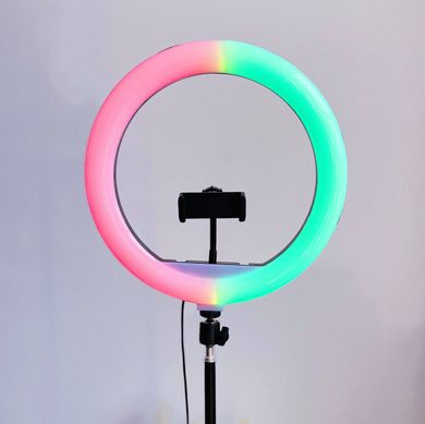 Кольцевая светодиодная Led Лампа (MJ26) Радуга (26 см) + тренога купить