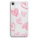 Чехол прозрачный Print Love Kiss для iPhone XR Heart Pink купить