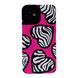 Чехол Ribbed Case для iPhone 12 Mini Heart zebra Pink купить