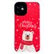 Чехол Ribbed Case для iPhone 15 Merry Christmas Red