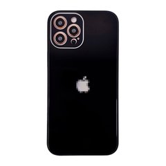 Чохол Glass FULL+CAMERA Pastel Case для iPhone 12 PRO MAX Black купити