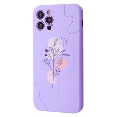 Чохол WAVE Minimal Art Case with MagSafe для iPhone 13 PRO Light Purple/Flower