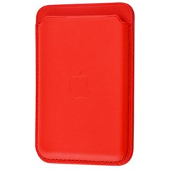 Leather Wallet with MagSafe Red