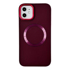 Чехол Matte Colorful Metal Frame MagSafe для iPhone 12 | 12 PRO Marsala купить