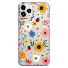 Чохол прозорий Print Flower для iPhone 11 PRO MAX Sunflower купити